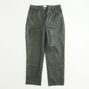 Wilfred Vegan Leather Pants Black Size 14 Straight Leg Faux Leather Trousers